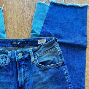 Vintage Mavi Jeans Elliot Patched Cropped Denim Jeans Size 25